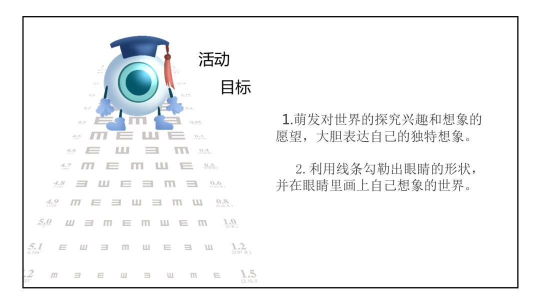 幼儿园幼小衔接美术教案：我眼中的世界