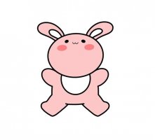 简单可爱的兔娃娃简笔画教程