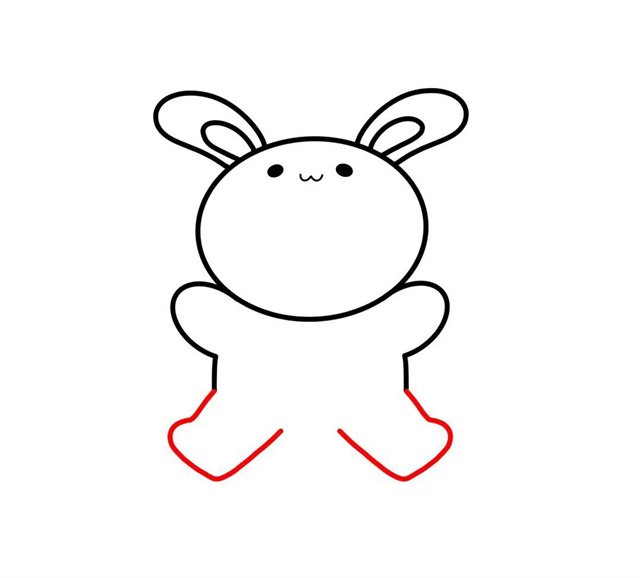 可爱的兔娃娃简笔画教程简单
