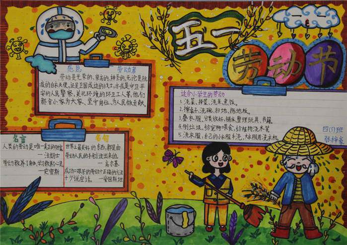 一二三年级劳动节手抄报图片及内容