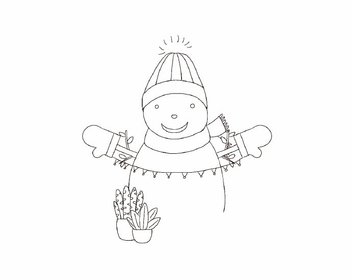 雪人简笔画简单的儿童简笔画教程