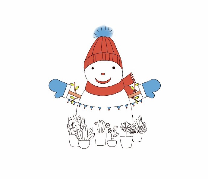 雪人简笔画简单的儿童简笔画教程