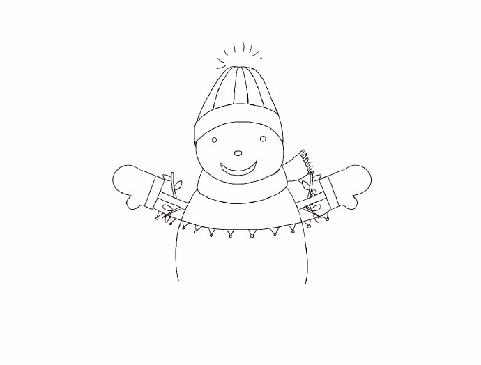 雪人简笔画简单的儿童简笔画教程