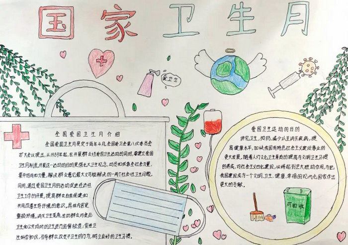 1～3年级爱国卫生手抄报