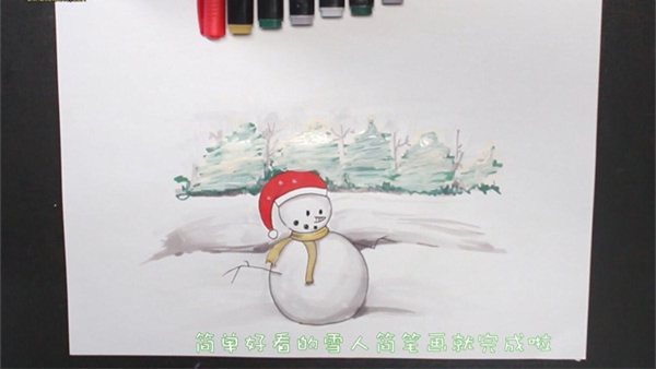 雪人简笔画怎么画教程