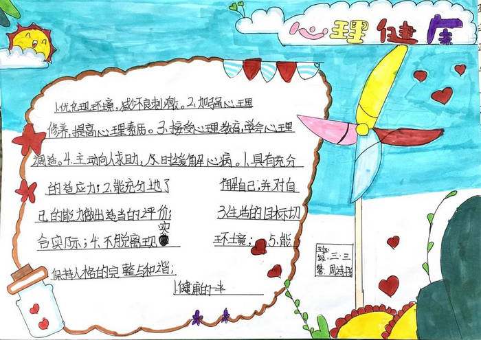 心理健康知识手抄报图片及内容