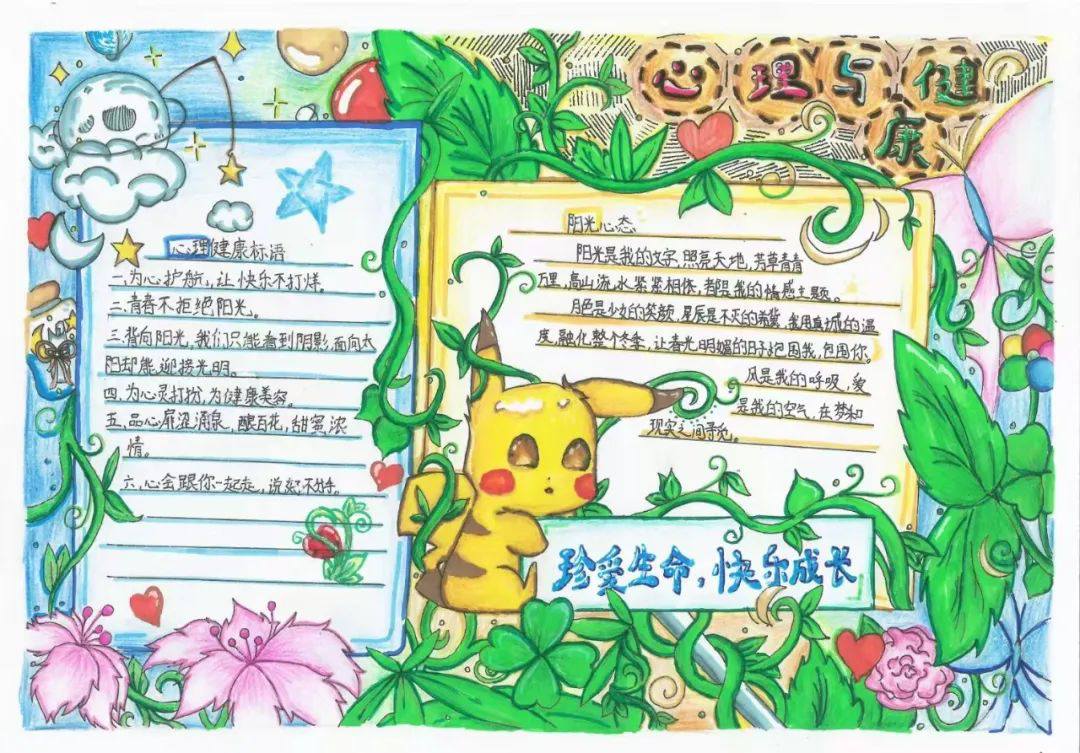 小学生心理健康手抄报图片