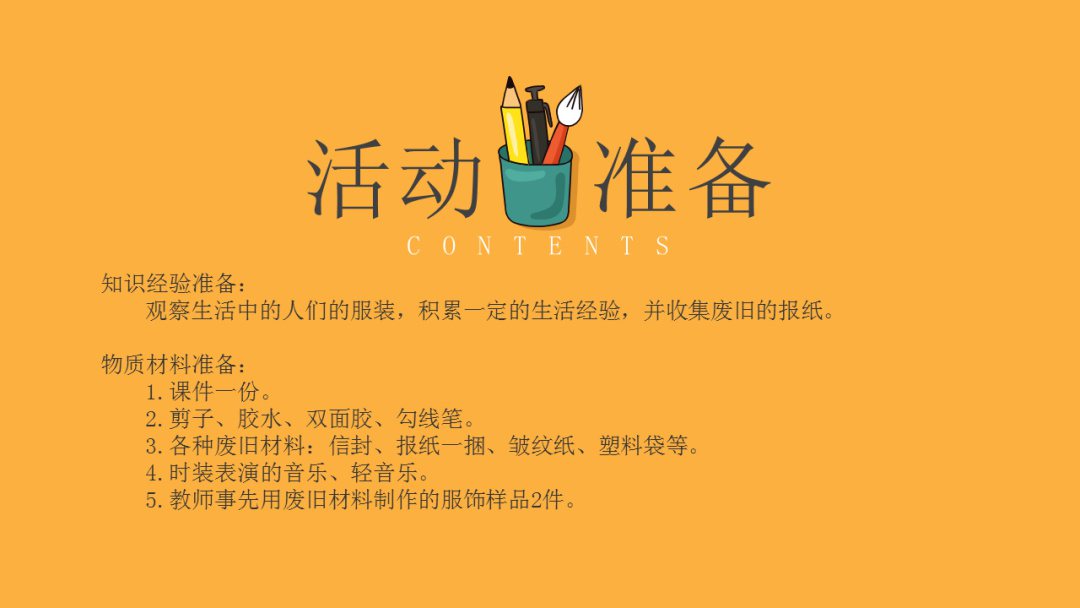 幼儿园幼小衔接美术教案：我是环保服装设计师