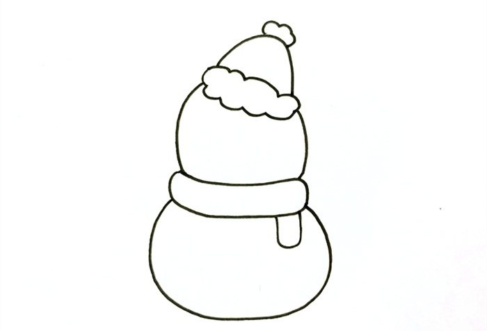 圣诞雪人简笔画图片教程