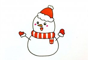 圣诞雪人简笔画图片教程