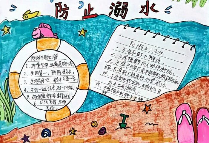 珍爱生命预防溺水手抄报简单好看