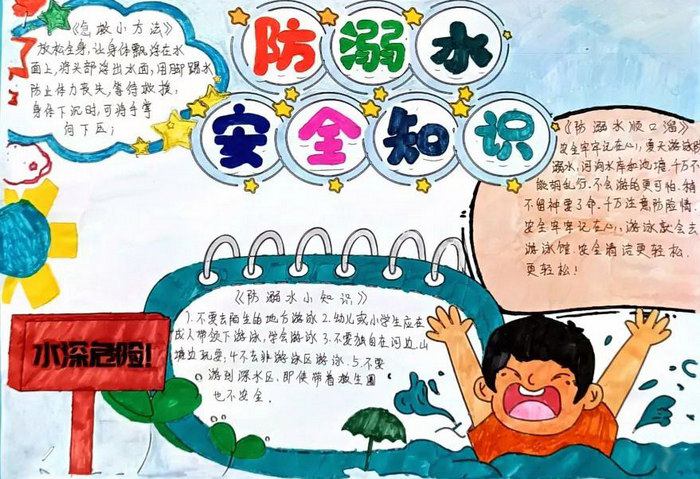 珍爱生命预防溺水手抄报简单好看
