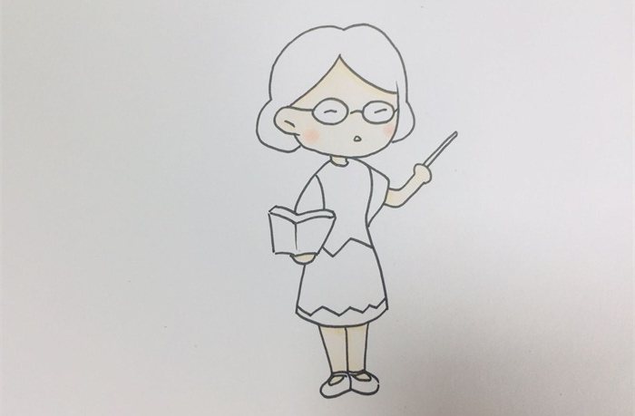 语文老师简笔画怎么画