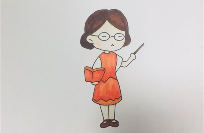 语文老师简笔画怎么画