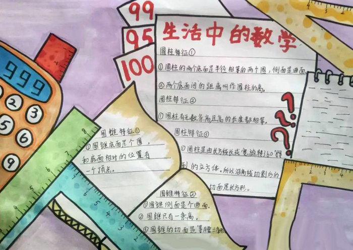 生活中的数学手抄报图片
