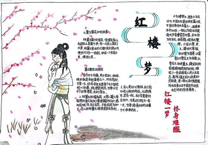 红楼梦手抄报图片简单又好看