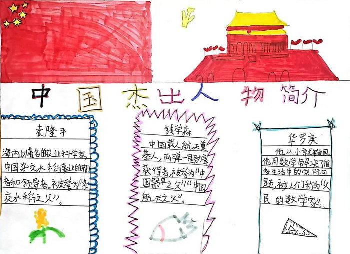 为中国富强奋斗的人物故事手抄报