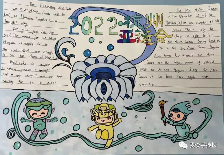 杭州亚运会英语手抄报合集