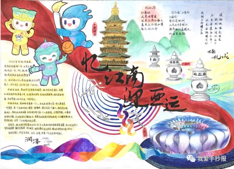 杭州亚运会英语手抄报合集