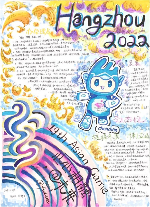 杭州亚运会英语手抄报合集