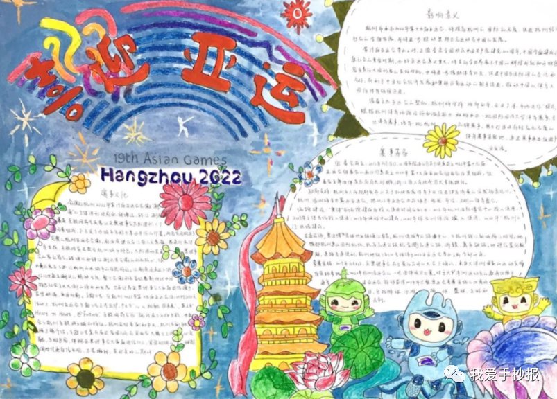 杭州亚运会英语手抄报合集