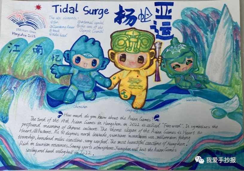 杭州亚运会英语手抄报合集