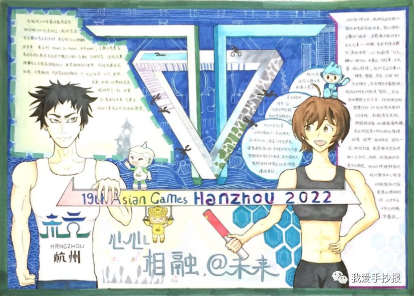 杭州亚运会英语手抄报合集