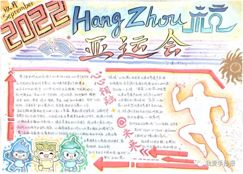 杭州亚运会英语手抄报合集