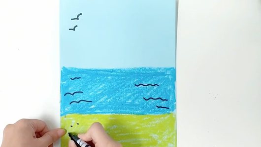 纸贴画手工制作一杯清凉“饮料”