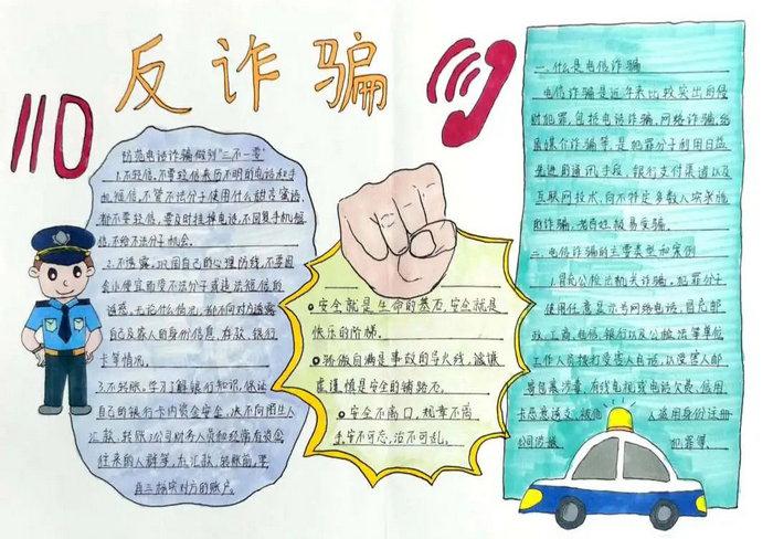 反诈骗宣传活动手抄报图片