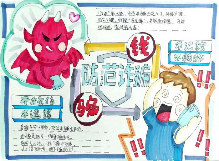 反诈骗宣传活动手抄报图片