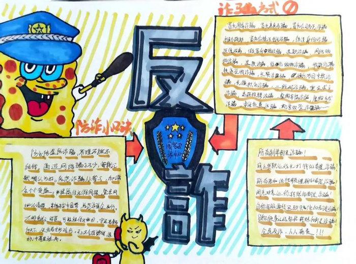 反诈骗宣传活动手抄报图片