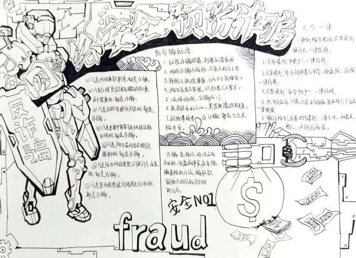 反诈骗宣传活动手抄报图片