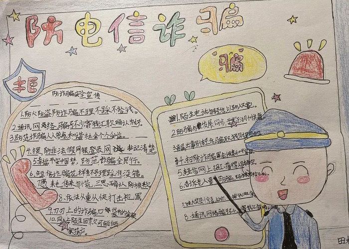 反诈骗宣传活动手抄报图片