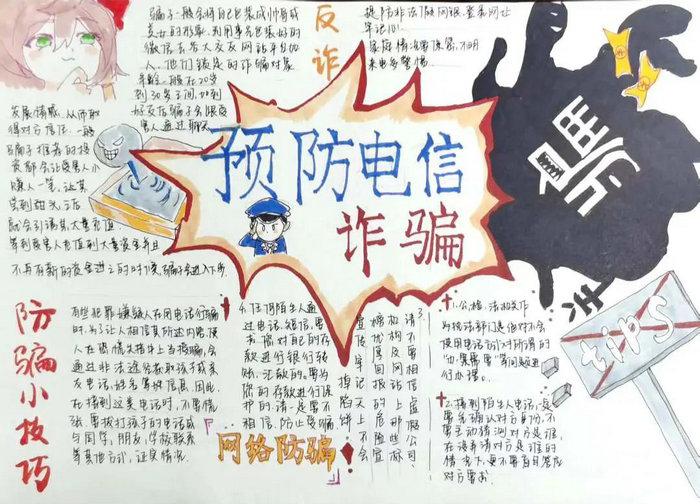 反诈骗宣传活动手抄报图片