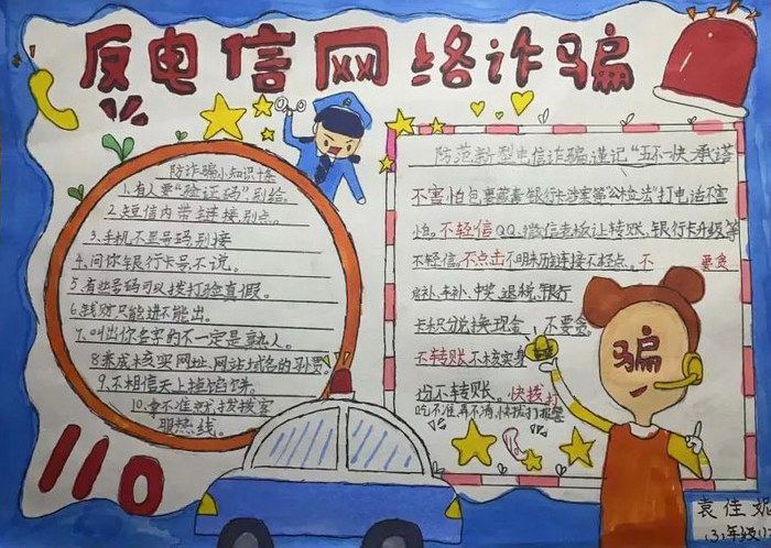 反诈骗宣传活动手抄报图片