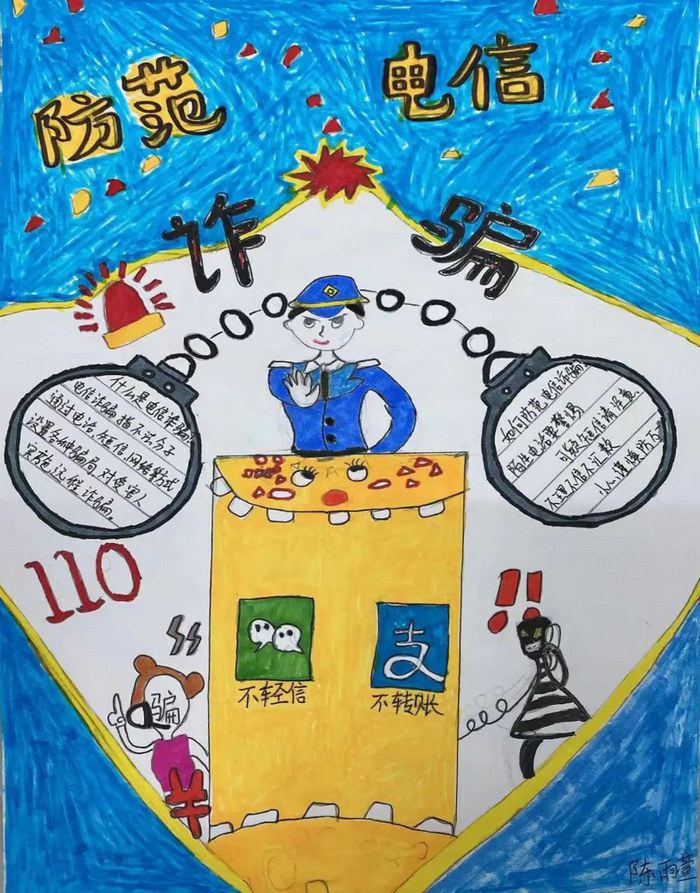 反诈骗宣传活动手抄报图片