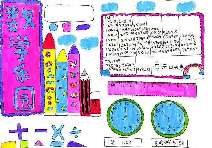 小学数学手抄报图片简单又漂亮