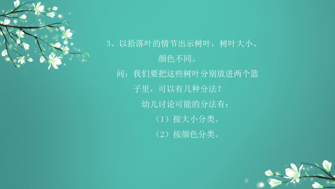 幼儿园中班科学教案：分类