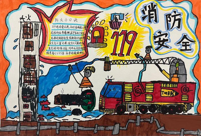 119中国消防宣传日手抄报图片简单又漂亮