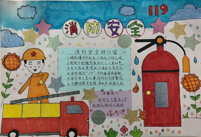119中国消防宣传日手抄报图片简单又漂亮