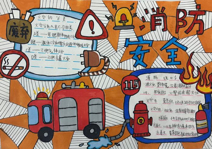 119中国消防宣传日手抄报图片简单又漂亮