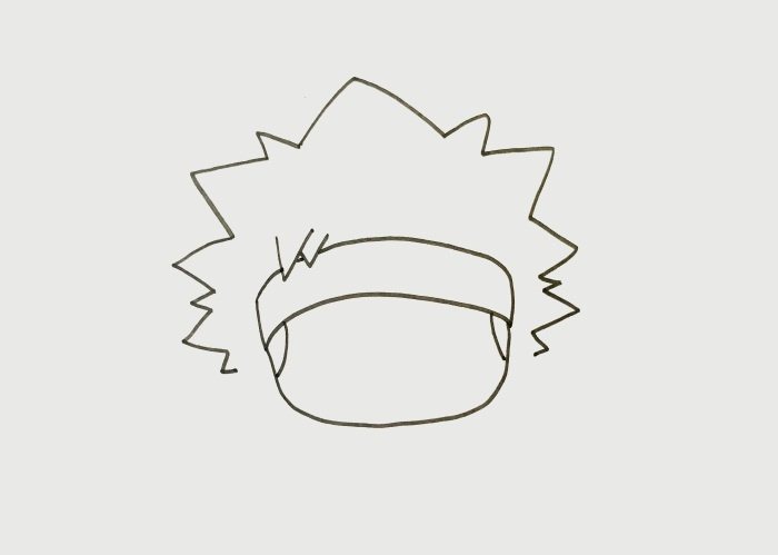 卡通鸣人简笔画怎么画全身