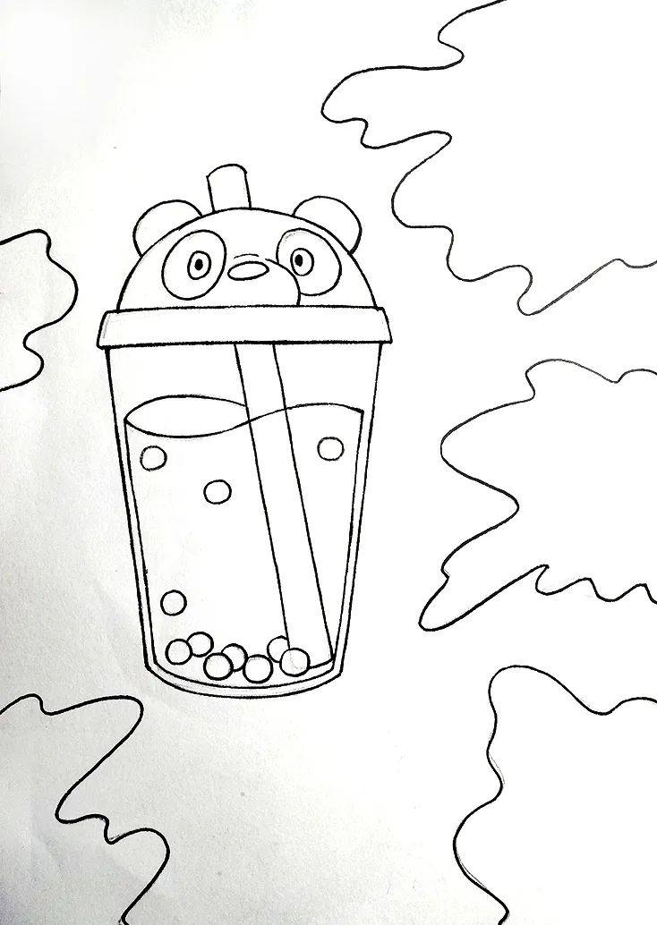 少儿美术课程《秋天的奶茶》