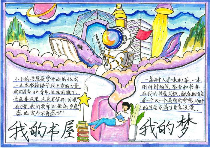 我的书屋我的梦手抄报绘画图片