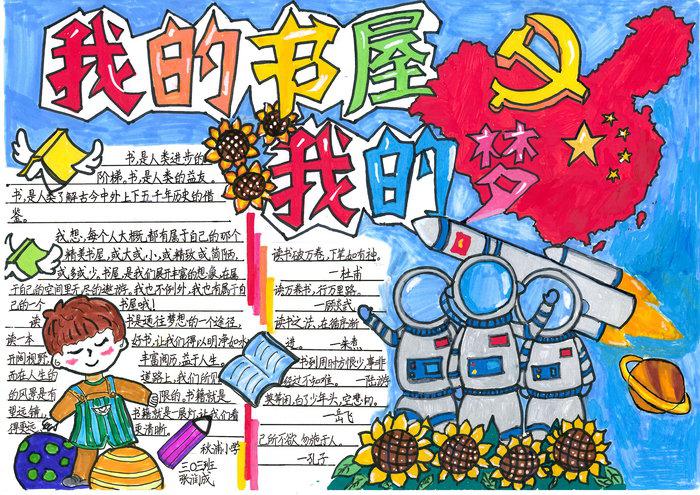 我的书屋我的梦手抄报绘画图片