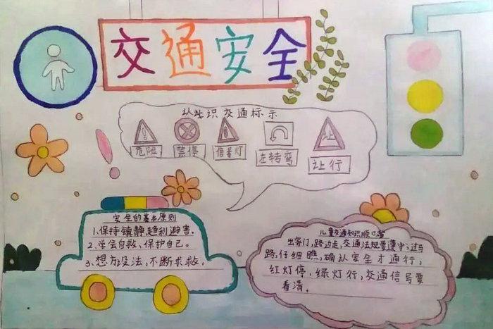 交通安全伴我行手抄报图片简单又漂亮