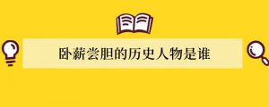 卧薪尝胆的历史人物是谁
