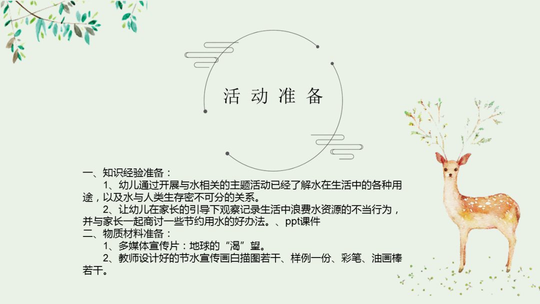 幼儿园中班社会教案：节约用水