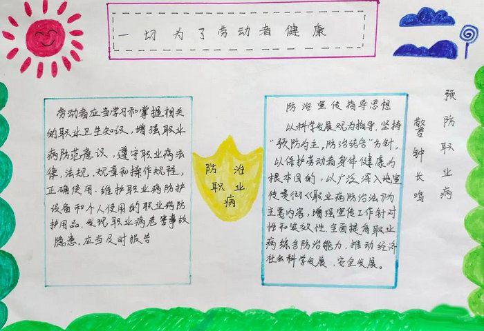 职业病防治手抄报图片